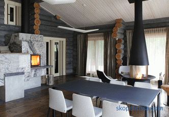 progetti e interni di case in legno di campagna, design, foto
