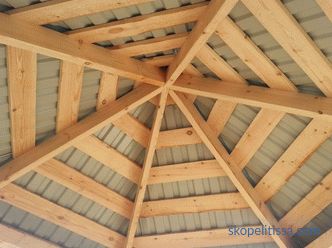 elementi strutturali di diverse strutture del tetto