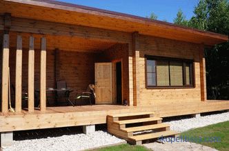 bagno di casa con veranda o terrazza delle dimensioni di 6x6 e 6x8, opzioni da legname e tronchi da 6 a 4 e da 5 a 8, foto, video