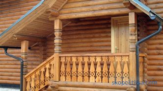 Portico di una casa di campagna in legno fai da te: idee e foto