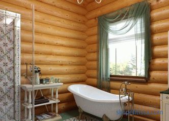Bagno design in una casa in legno - le regole di disposizione degli interni moderni