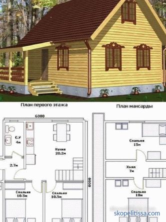 Progetto casa da 6 a 8 con un attico - opzioni per possibili layout