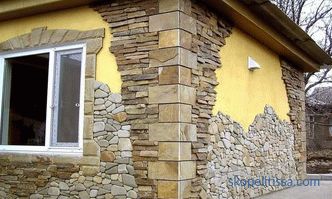 Decorare la casa con una pietra facciata, di fronte alla facciata di una casa di campagna, fasi di installazione, i prezzi a Mosca
