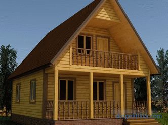 Progetti di case di legno 6 per 9: opzioni, materiali, costruzione