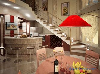 Design della cucina con sala da pranzo e soggiorno in una casa privata: foto di idee progettuali